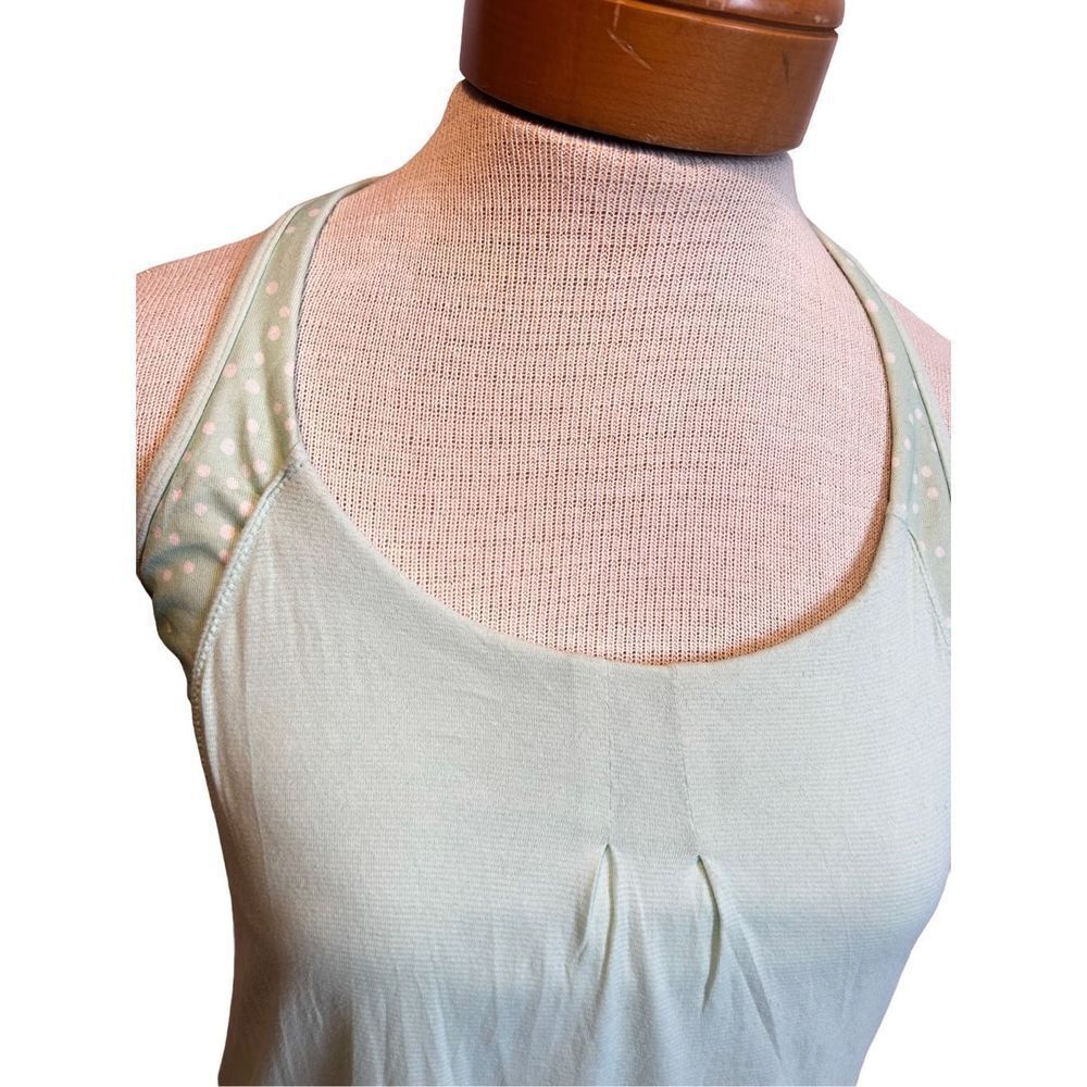 Lululemon practice freely mint green polka dot tank duo size 10 - Picture 3 of 12